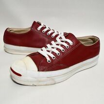 CONVERSE コンバース JACK PURCELL LOW ジャックパーセル 赤レザー USA製 水洗い済み_画像1