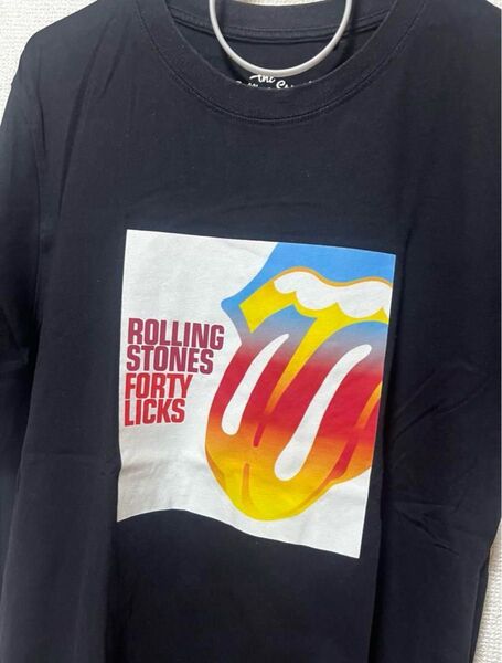 ローリングストーンrolling stones*GU コラボTシャツ 黒Lサイズ最終価格