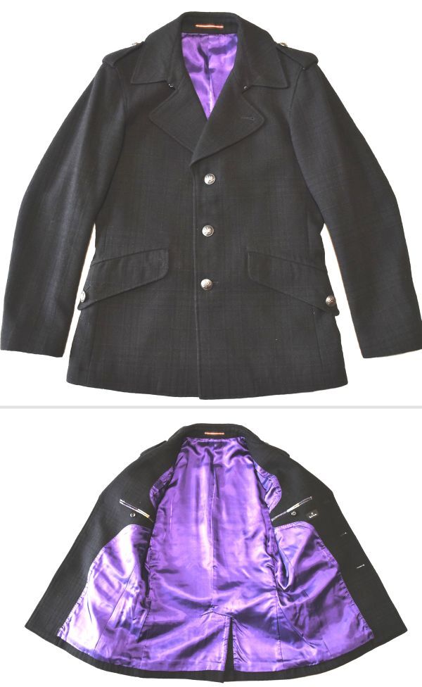 * Paul Smith * Joy ksCORP взрослый сверху товар . цвет . есть чёрный . одного цвета большой рисунок проверка подкладка. модный фиолетовый цвет удобный хороший замечательный толстый жакет пальто M