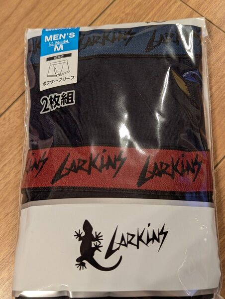 ラーキンス メンズ ボクサーブリーフ パンツ 下着 М 2枚組 前開き 新品未開封