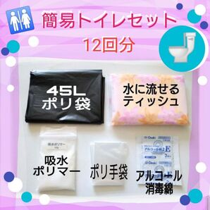 『個包装』簡易トイレ 12回セット 大便も可 携帯トイレ 防災備蓄 吸水性ポリマー ポータブルトイレ ピンク