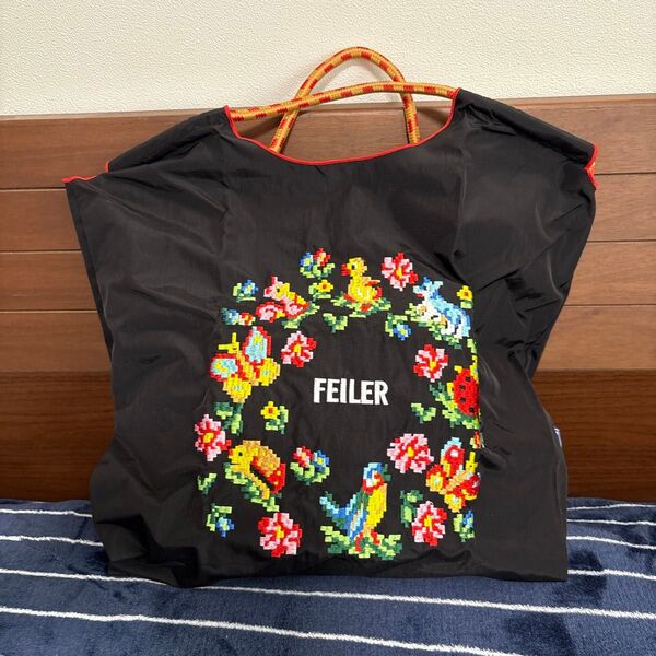 ボールチェーンバッグ刺繍 花柄