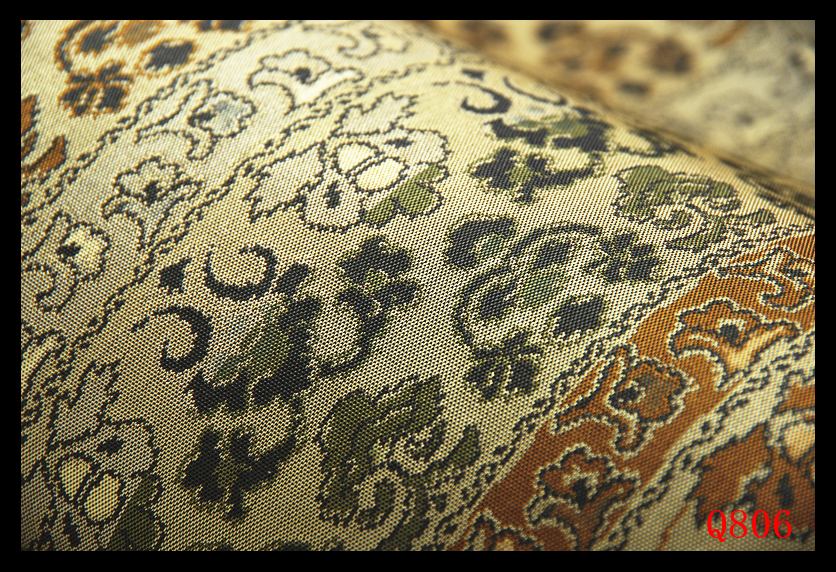 最新な 【美術】Q806厳選西陣 手織 絵画のような繊細な織味 縞に唐草花 