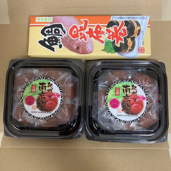 梅干・昆布巻( 紀州南高梅・鯛昆布巻)新品未開封