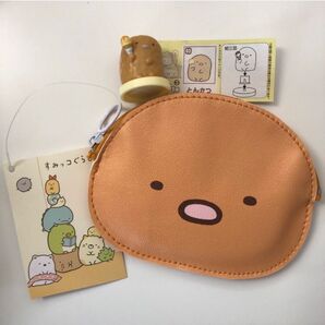 すみっコぐらし ダイカットコインケース 小銭入れ アクセサリーポーチ とんかつ チョコエッグフィギュア