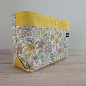 バッグインバッグ handmade flower garden yellow