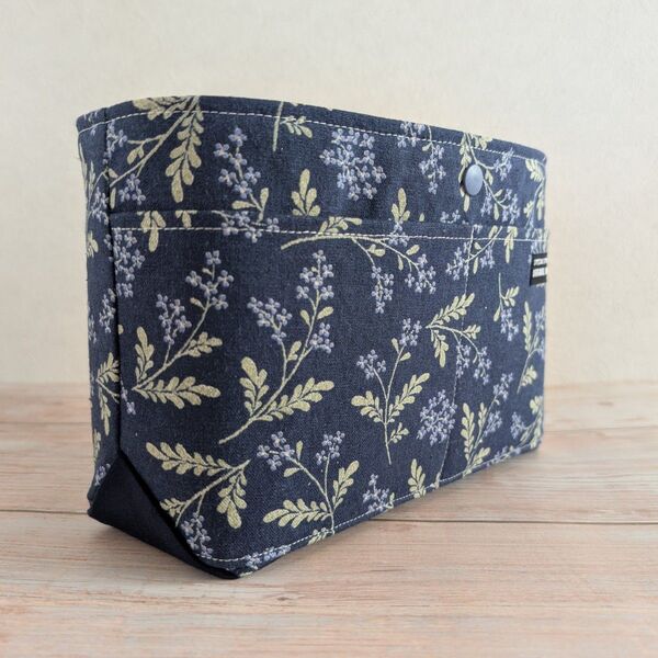 バッグインバッグ handmade baby’s breath navy