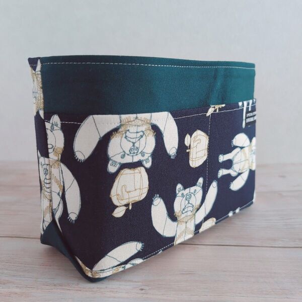 バッグインバッグ handmade +HAyU Bear navy