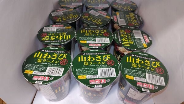 セコマ 山わさび塩ラーメン 12個 まとめ売り