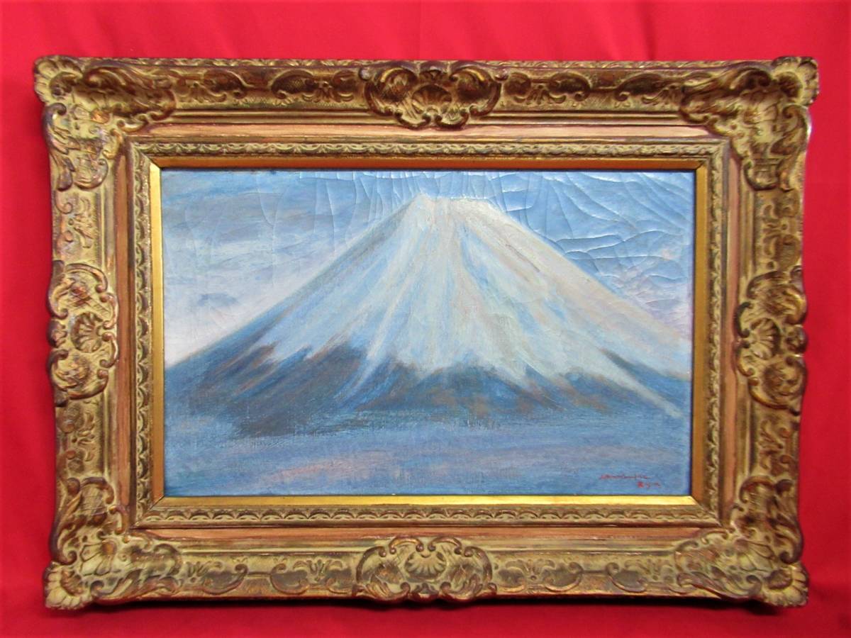 Price reduction★ Master of Fuji painting ■ Shunsuke Ryu ■ Dawn in Izu Framed: approx. 73 x 53 cm Oil painting Collection item Fuji oil painting, painting, oil painting, Nature, Landscape painting