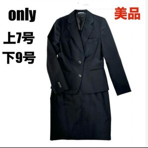 【美品】ONLY オンリー レディーススーツ 上下セット 黒*ザスーツカンパニー
