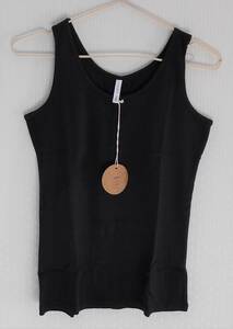 [ new goods ] lady's tank top M size black organic cotton 100%