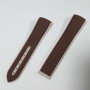 OMEGA スピードマスター 他 ラグ幅20mm 汎用 ブラウン×ベージュ 工具 バネ棒付き 送料無料! 検索 オメガ×スウォッチ