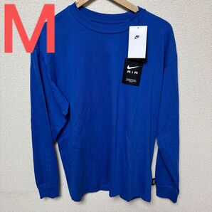 未使用 M NIKE メンズ ロングスリーブティシャツ ロンティ ブルー