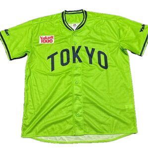東京ヤクルトスワローズ レプリカユニフォーム 燕パワーグリーン フリーサイズ Majestic シールおまけ付き
