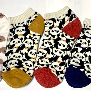 新品 未使用 パンダちゃん ソフト心地よい タオル生地WEGO 犬 人気 カジュアル ブランド 動物 スニーカー ショートソックス