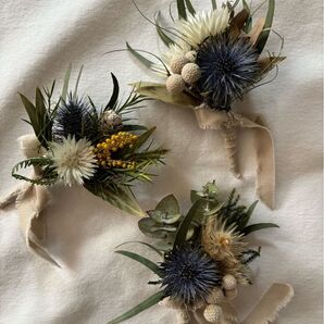 ハレノヒ コサージュ 卒業式 入学式に優しい雰囲気 ブローチ ドライフラワー