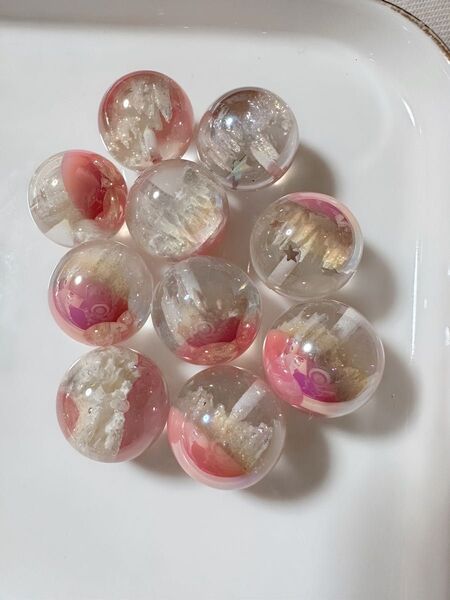 ハイクオリティビーズ 1つ穴 200円 20mm