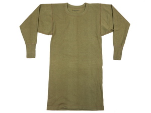 40's50'S US ARMY вырез лодочкой нижняя рубашка (S степени ) оливковый 