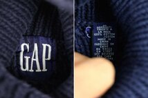 OLD GAP■コットンケーブルタートルネックニット ネイビー/M 90S オールドギャップ_画像6