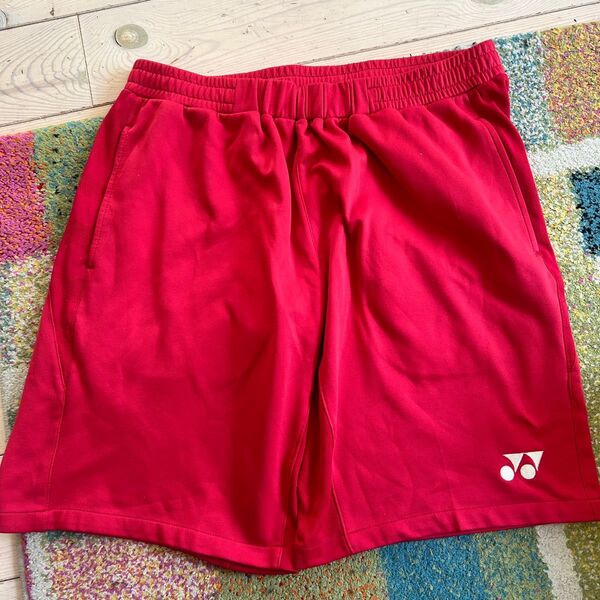 YONEX ヨネックス ハーフパンツ ユニ 赤 レッド O XL