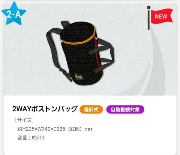 2025 名古屋グランパス ファンクラブ 限定特典 2WAYボストンバッグ
