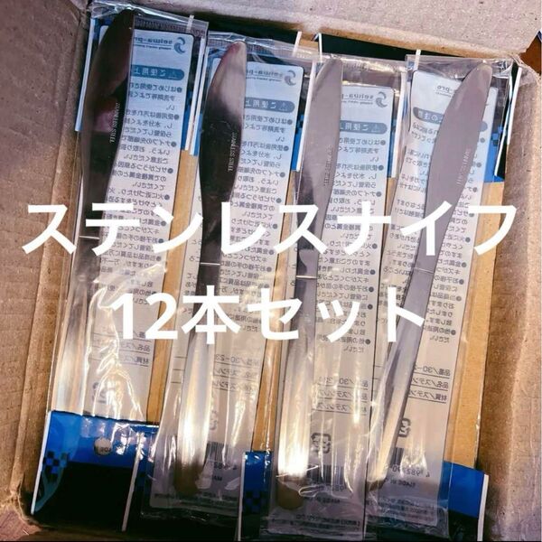 ステンレススチール テーブルナイフ 12本セット 処分特価