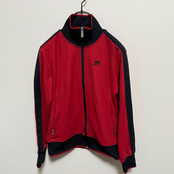 NIKE ナイキ トラックジャケット ジャージ Sサイズ 赤 レッド ジップアップ y2k