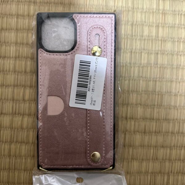 iPhone14 スマホケース ピンク カード収納 新品 自分のiPhone 15が動かなくなったので、譲渡します。