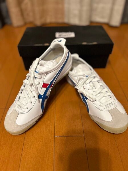 【新品】Onitsuka Tiger MEXICO 66 ホワイト×ブルー 25.0cm
