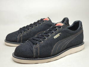  prompt decision! excellent! made in Japan PUMA FIRST ROUND LO DENIM black 26.5cm / Puma First round Denim 