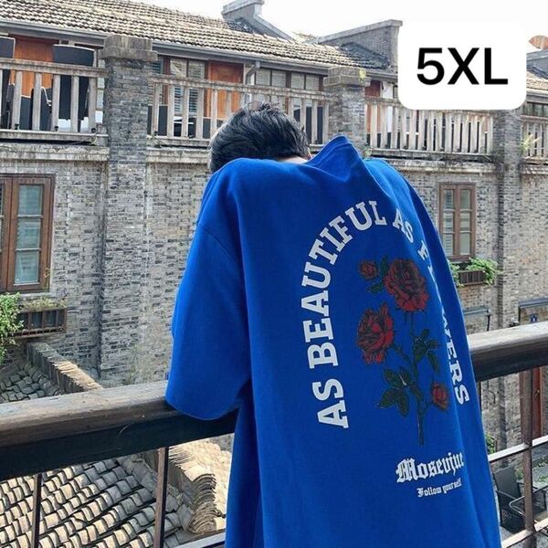 JUAS215メンズ Tシャツ ティーシャツ ペアルック 半袖 丸首 ゆったり 薄手 夏 花柄 メンズファッション 大きいサイズ