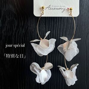 No112 シルバー 結婚式 ウエディング ブライダル ピアス イヤリング