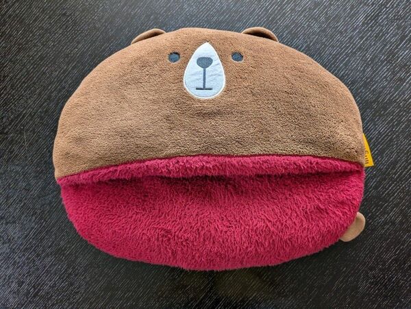 熊の顔 足入れクッション