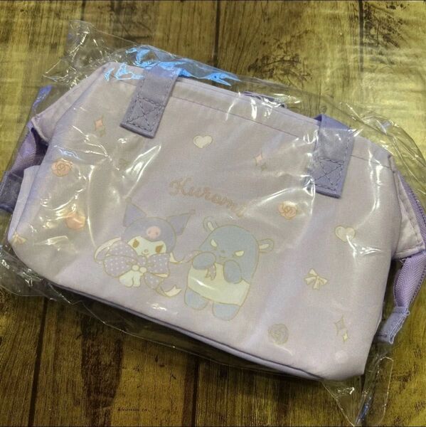 ★クロミ ビッグリボン★子ども弁当箱用★保冷がま口ランチバッグ★KUROMI