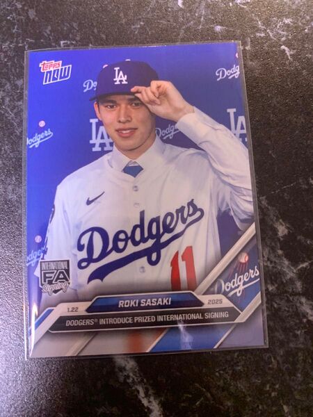 topps now 2024 OS-16 佐々木朗希 ドジャース 入団会見 ロサンゼルス