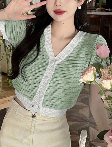 SHEIN 夏用カーディガン ミントグリーン