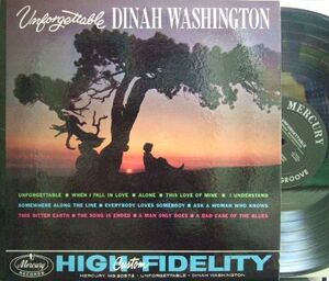 ３枚で送料無料【米Mercury mono】Dinah Washington/Unforgettable