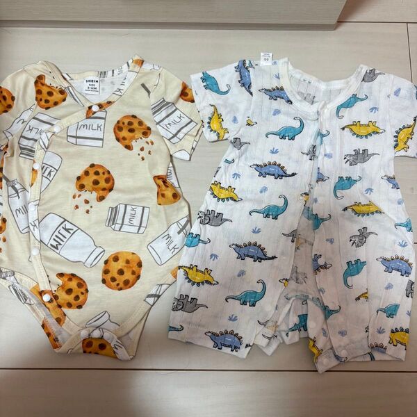 新生児 ロンパース 2点セット カバーオール ベビー服