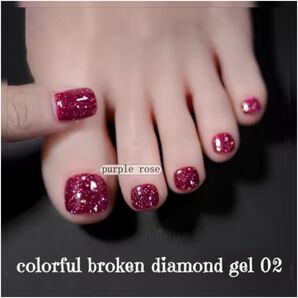 2番 カラフルダイヤモンドカラージェル ブルー ジェルネイル フラッシュネイル ブルー ピンク 232