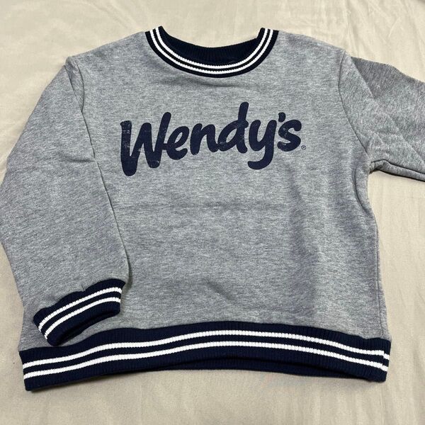 Wendey's ウェンディーズ ファーストキッチン 裏起毛 トレーナー 110cm 新品 未使用 グレー