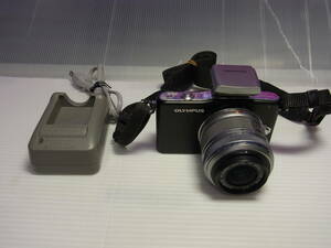 *OLYMPUS mirrorless single-lens E-PM1 black standard zoom lens attaching scratch dirt equipped *