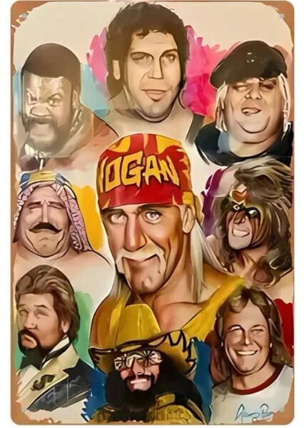 WWE スーパースター ブリキ看板 新品 アメリカン雑貨 アメリカンプロレス