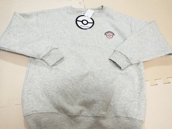 【トレーナー M】ポケモン 長袖トレーナー レディース ホゲータ バッグプリント 杢グレー 裏起毛 秋冬 ポケットモンスター