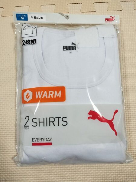 【半袖丸首 M】PUMA インナー 丸首半袖Tシャツ 2枚組