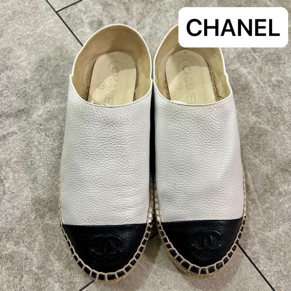 【CHANEL】エスパドリーユ 37size レザー