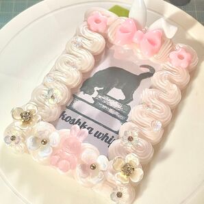 #99 ホイップデコ トレカケース ピンク 春 うさぎ イースター