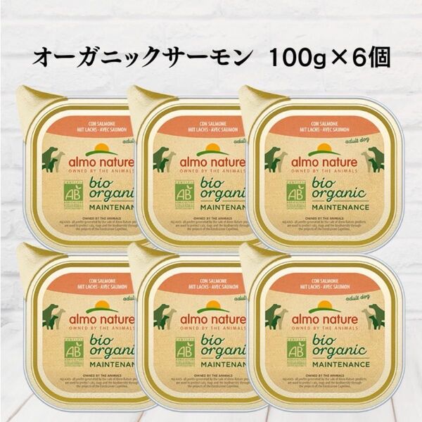 【在庫限り特価】アルモネイチャー オーガニック サーモン 100g × 6個 犬用