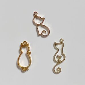 猫チャーム 3個セット