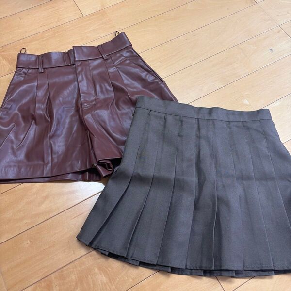 ZARA ザラ ボトム プリーツスカート スカート ミニスカート ブラック 台形スカート 制服 ゴルフウェア
